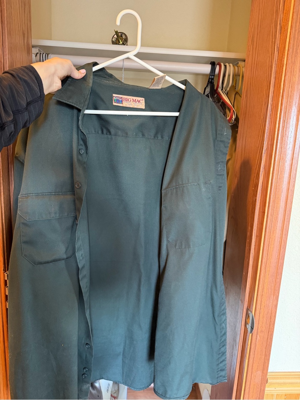 BIG MAC Men's Dark Green Lightweight Shirt Jacket